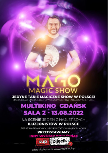 Gdańsk Wydarzenie Spektakl Mago Magic Show w Multikinie